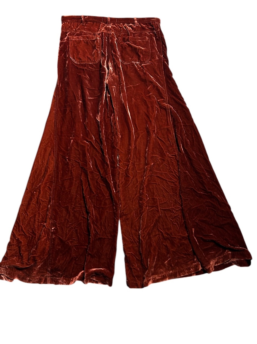 Free People Velvet Extreme Wide-leg Pants In Deep Burgundy Size 29 - Picture 4 of 6